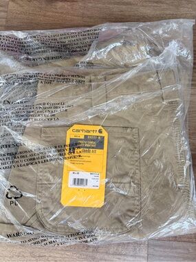 Carhartt Khaki/Tan Loose Fit Canvas Work Pants